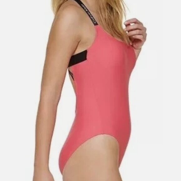 NWT! Calvin Klein Rose Crisscross One Piece Swimsuit NEW! - Picture 2 of 5